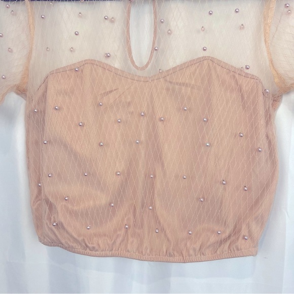 Privy Pearl Sheer Mesh Top - Picture 7 of 13